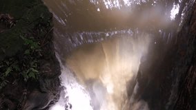 Close Up. Waterfall Than Bok Khorani National Park in Krabi province, Famous Thailand tourist landmark 
