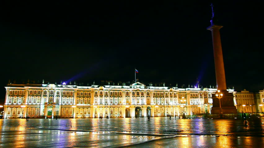 The Hermitage - Winter Palace in St. Petersburg at night
