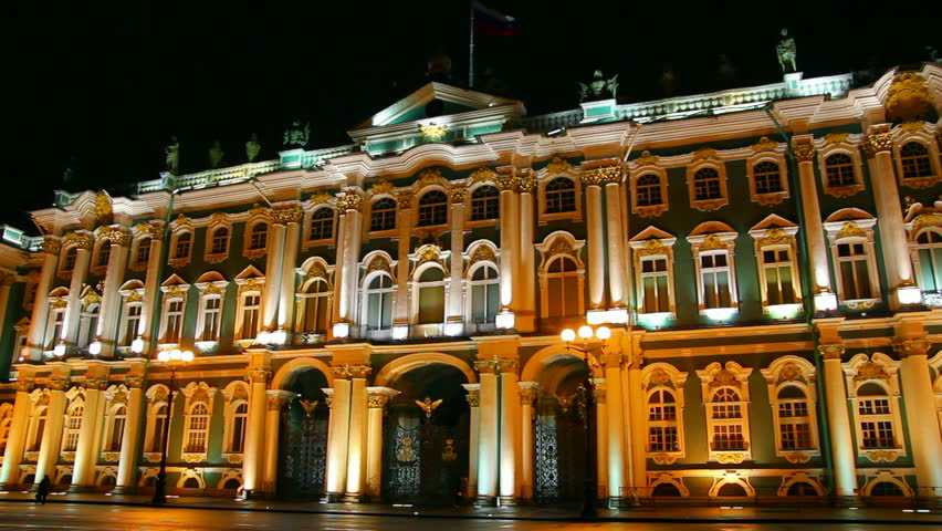 The Hermitage - Winter Palace in St. Petersburg at night