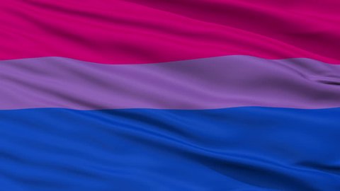Bi Sexual Flag, Close Up Realistic 3D Animation, Seamless Loop - 10 Seconds Long