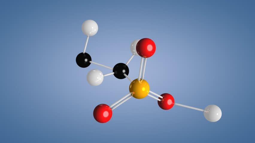 Artist impression of molecule, 360 view.