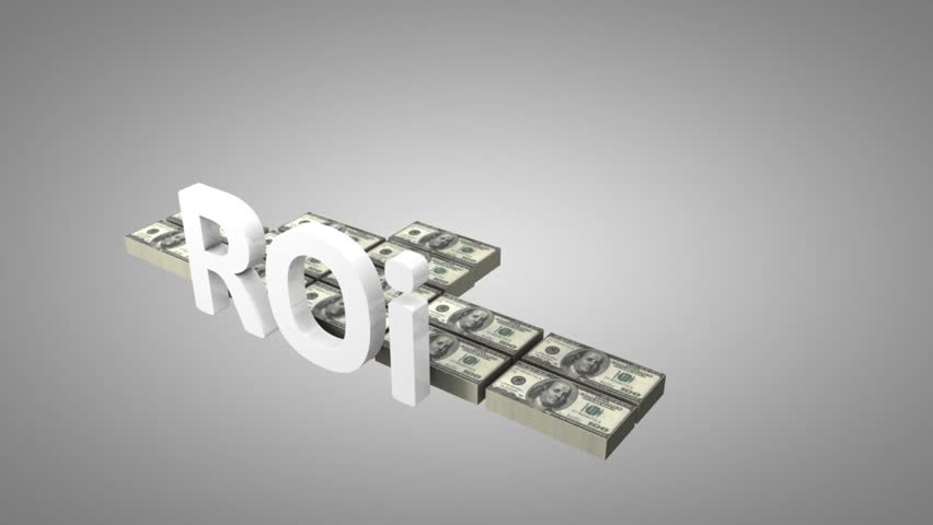 Return on investment (ROI) concept animation. 