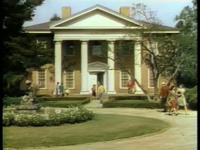 Wide shot of exterior of campus library