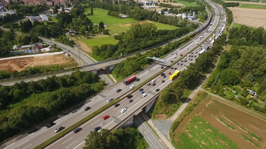 highway autobahn triangle dreieck leonberg time Stock Footage Video