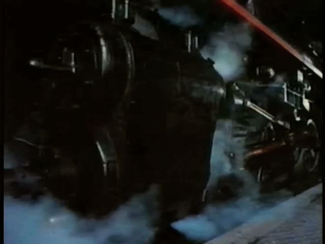 Train departing from railroad station