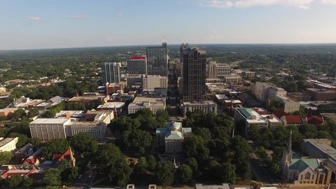 Approaching downtown Raleigh, NC in July.