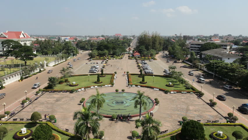 Aerial view of Vientiane, Laos