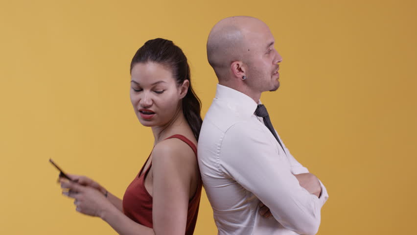 Young couple having relationship trouble