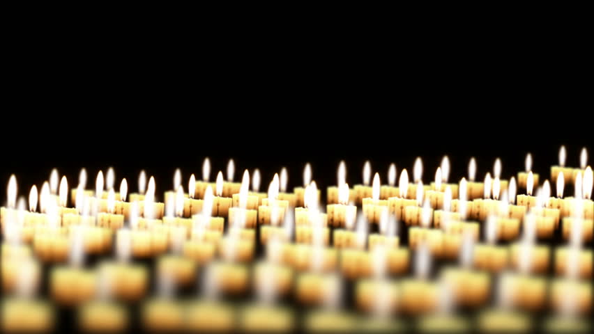 Candles in the night, Holiday Background, seamless Loop