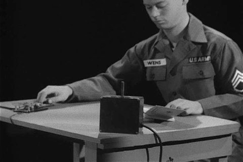 The language of the Morse Code and how it originated in 1942, illustrated through rhythm and sounds, pointed out by a US Army code academic. (1940s)