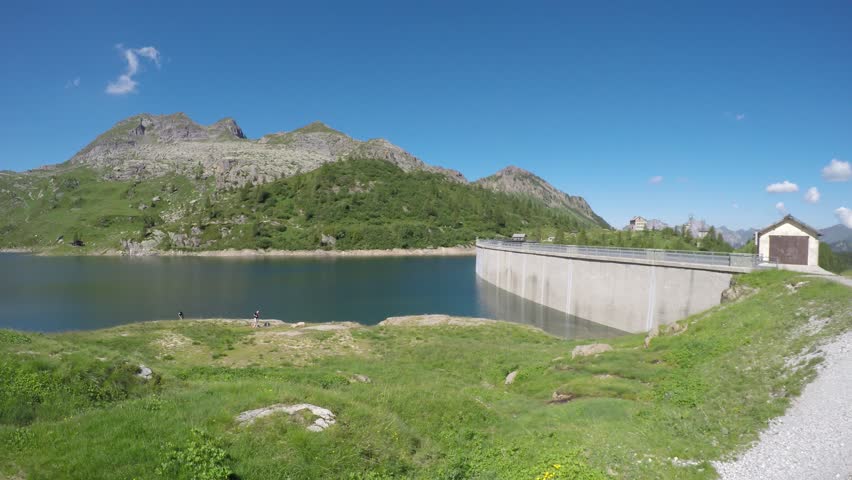 Time lapse at artificial lake "Laghi Gemelli-Twin Lakes" - Carona - Italy