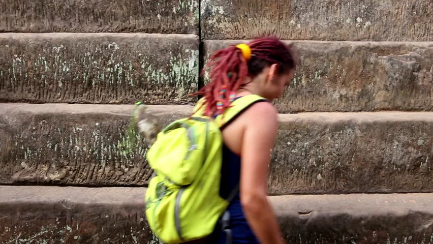 Girl in a Stairs of Amphitheater