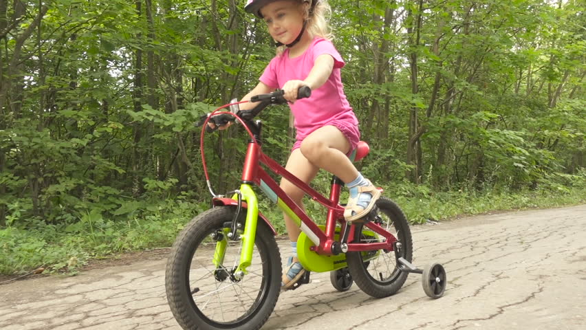 little girl on bike
