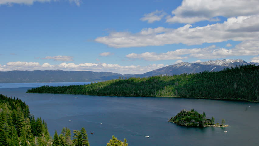Time Lapse clouds over Lake Tahoe.