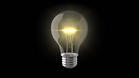 Loopable and Keyable animation of a Incandescent Light Bulb spinning. View my portfolio for more light bulb videos.