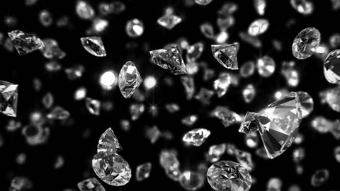 Seamlessly Looping Background of Diamonds.