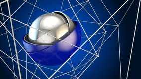 Ball Plexus Blue Animation Loop is an abstract animation with interesting motion and geometry. Great background plate for any edgy production. 