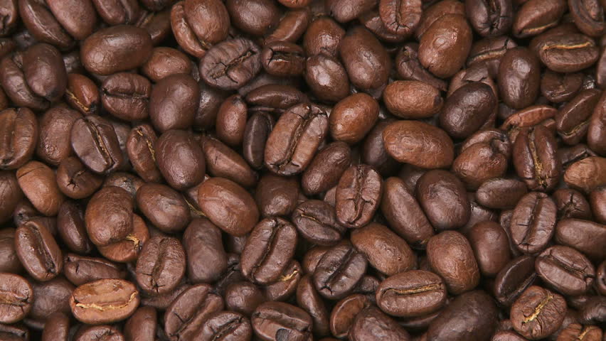 Counter clockwise rotation on roasted coffee beans