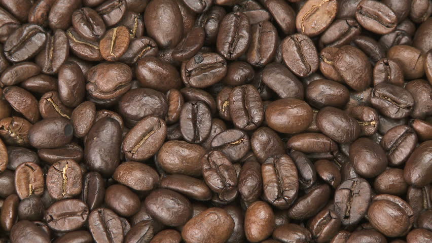 Clockwise rotation on roasted coffee beans