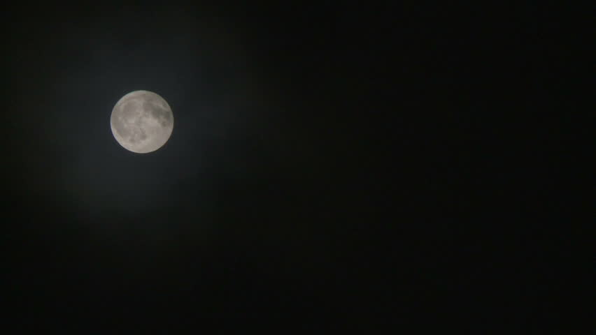 Time lapse of full moon and passing clouds, a Nature Video by Vizavi