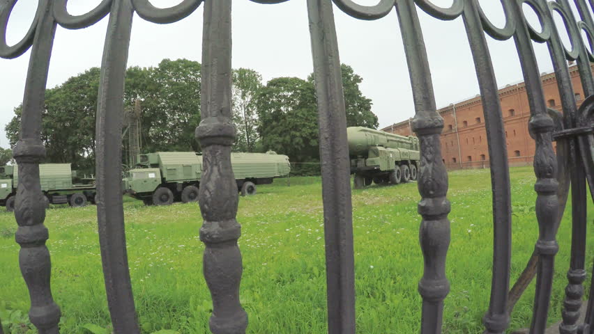 RUSSIA, SAINT PETERSBURG, JULY, 2016: In the museum is in St. Petersburg Artillery missile system Topol-M, July, 2016 in St. Petersburg Russian Federation