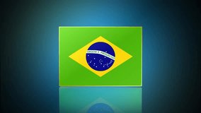 flag of brazil, video animation