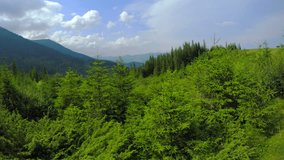 Time Lapse Clip. Fantastic Mountain Landscape with Clouds. Carpathian, Ukraine, Europe. Beauty World. 
