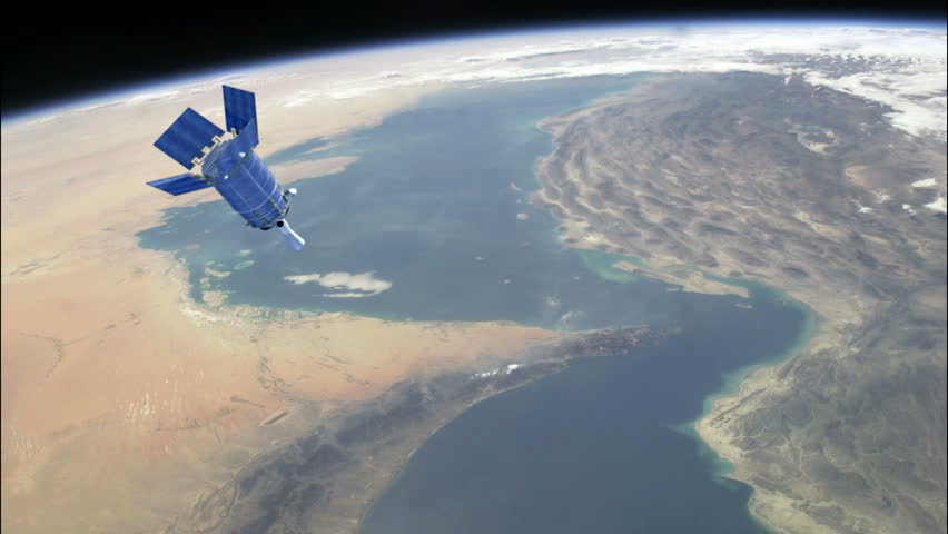 A DSP satellite over the Strait of Hormuz. 
