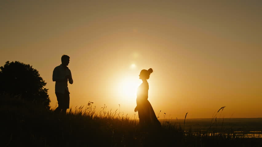 Man Proposing Marriage to a women silhouette image - Free stock photo ...