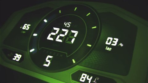 Car interface / Flashing electric car autopilot interface