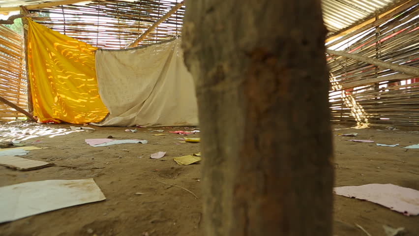 Moving shot through the interior of a ruined home following the earthquake in Nepal in April 2015. (Nepal 2010s)