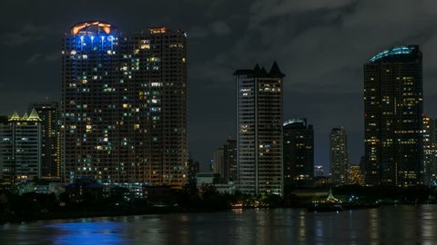 City Landscape At Night. Bangkok,Thailand.