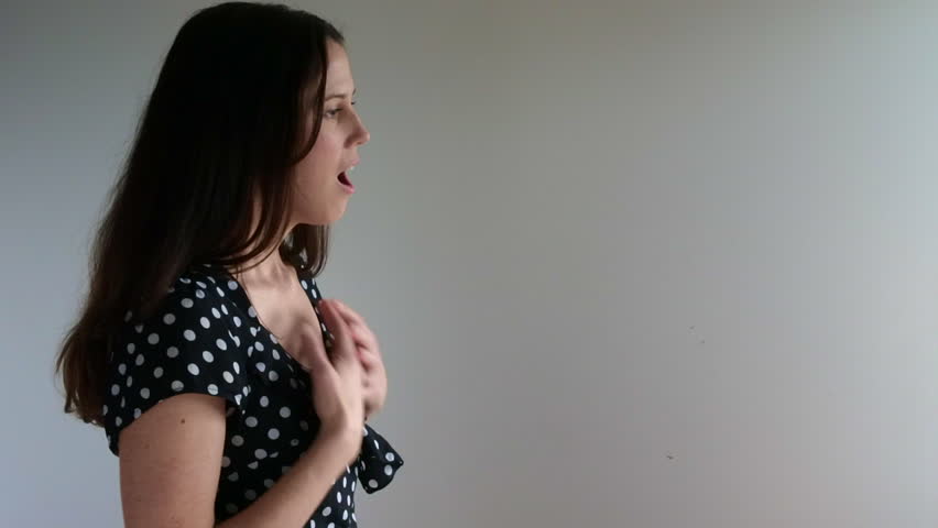 Happy woman (age 30-35) receive tulip flowers from her lover. Couple relationship concept. copy space