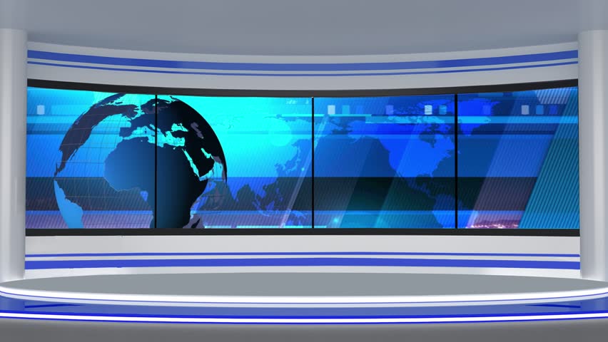 news tv studio set - virtual Stock Footage Video (100% Royalty-free ...