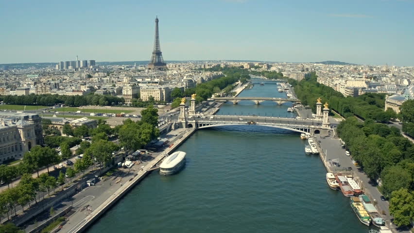 Aerial View of Paris, France Stock Footage Video (100% Royalty-free