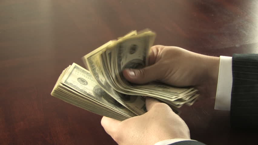 hands businessman counting hundred dollar bills Stock Footage Video ...