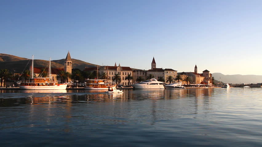 Trogir harbor, Dalmatia, Croatia, Europe