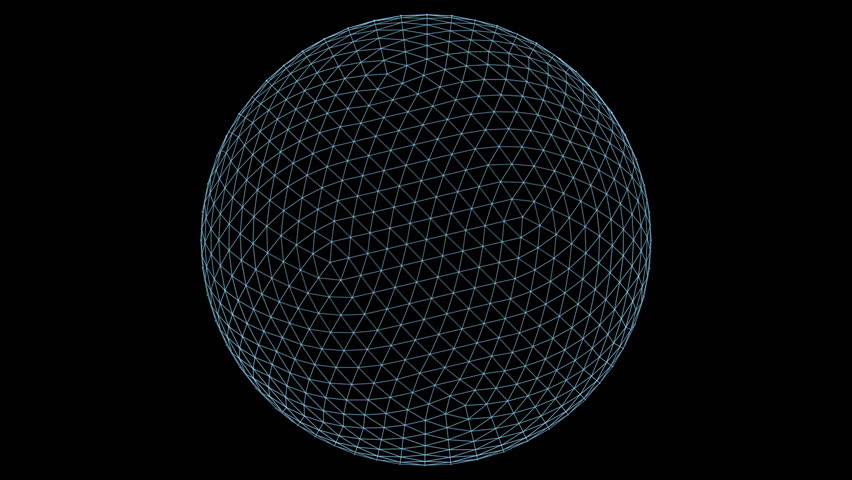Retro 3d Vector Sphere Wireframe. Arkivvideomateriale (100 % royaltyfritt)  18684815 | Shutterstock