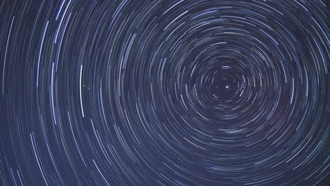 Circular star trails time-lapse