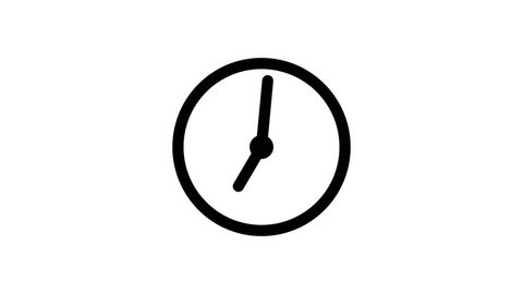 Stopwatch animated icon. Clock with moving arrows. Time run. Cartoon flat animation of UI element available in 4K FullHD and HD video 2D render footage on white
