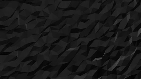 Abstract Black Fluid Low Poly Pattern, seamless looping Background Pattern Motion Design