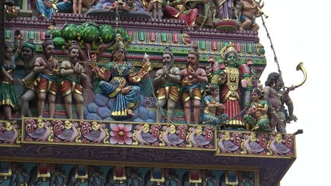 4k of The Sri Veeramakaliamman Temple, dedicated to the Hindu goddess Kali, Little India in the southern part of Singapore-Dan