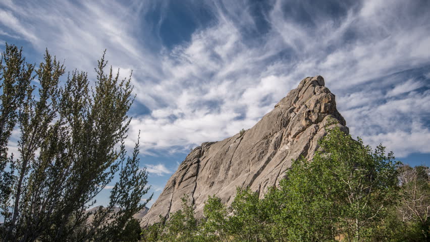Time lapse from city of Rocks Idaho as clouds move through the sky in this landscape