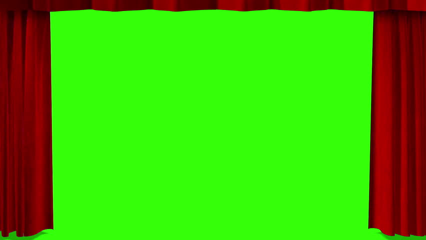 Close red curtain movement background, with chroma key green screen | Shutterstock HD Video #18751301