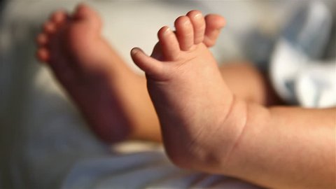little feet a newborn baby