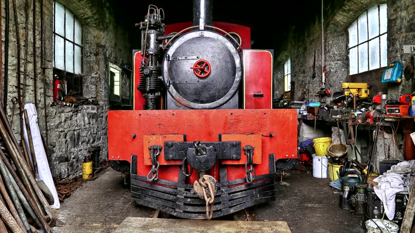old steam lokomotive timelapse, slider, motion controll
