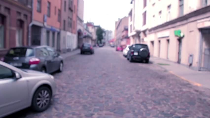 City street bokeh blur Martas iela