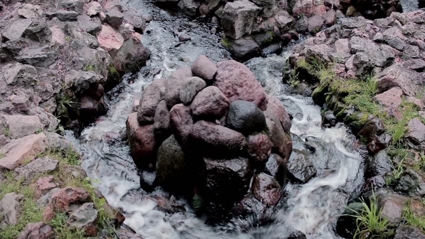 Castle stone river
