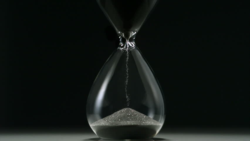 black sand hourglass