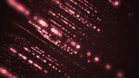 Lights red bokeh background.Elegant red abstract. Glittering particles on a black background. Animation loop able abstract background circles.